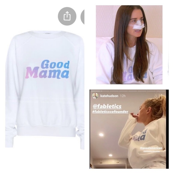 Good American Sweaters - NWT Good American Good Mama Sweatshirt, 0 (XS)